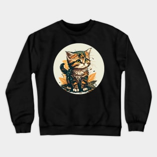 cat colorful, cat, colorful cat, colorful, cats, cute, cute colorful cat, kitty Crewneck Sweatshirt